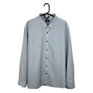 UNTUCKit Men's Pio Cesare Button Up Shirt Long Sleeve Cotton Gray Size XXL